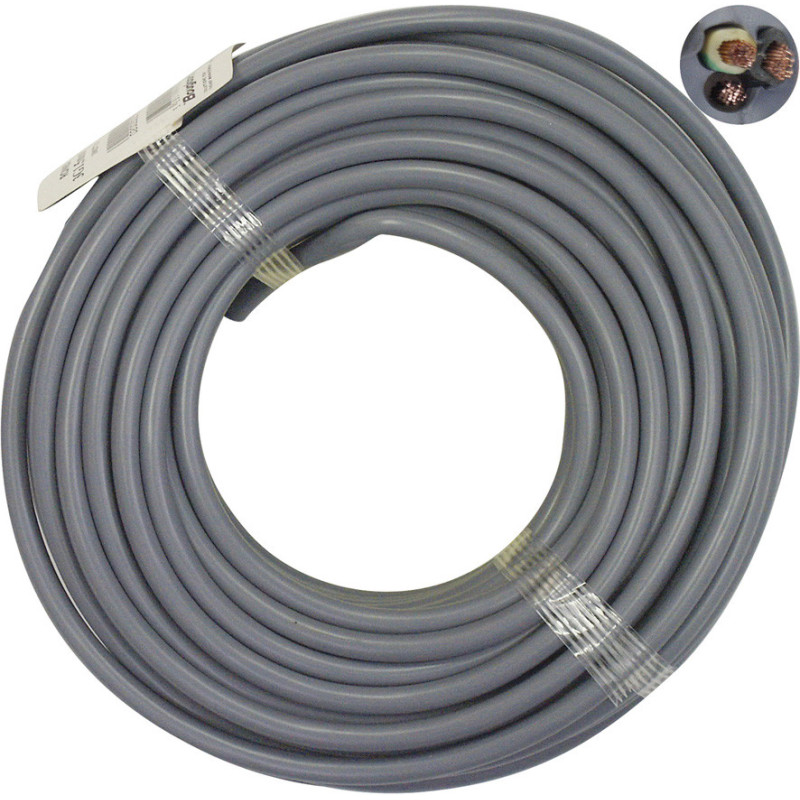 COURONNE DE 25 MÈTRES DE CÂBLE ÉLECTRIQUE 3 X 1,5 mm² MULTICONDUCTEURS