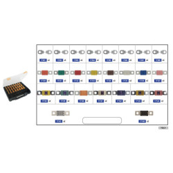 ASSORTMENT BOX OF MIDI FUSES, MEGA FUSES AND HSB STRIP FUSES