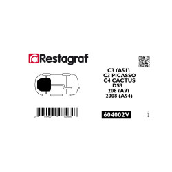 Fasteners kit for engine undercover mudguard C3 (A51) / C3 PICASSO / C4 CACTUS / DS3 / 208 (A9) / 2008 (A94)