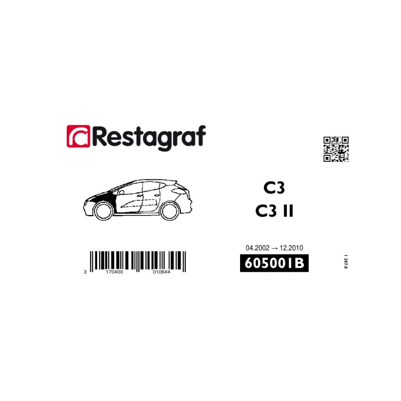 Fasteners kit for front fender C3 (A8) / C3II (A31) All versions 04.2002 → 12.2010