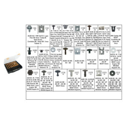 ASSORTMENT BOX OF ENGINE UNDERCOVERING MUDGUARD FASTENERS AUDI-SEAT-SKODA-VOLKSWAGEN TYPE