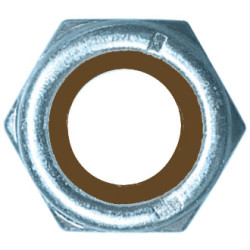 ÉCROU HEXAGONAL AUTO-FREINÉ À BAGUE NYLON CL8 M16-2.00 DIN 982