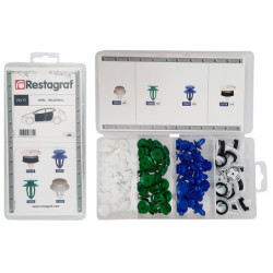 MINI-COFFRET D'ASSORTIMENT D'AGRAFES DE PANNEAUX TYPE OPEL VAUXHALL