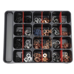 ASSORTMENT TRAY OF DRAIN PLUG GASKETS