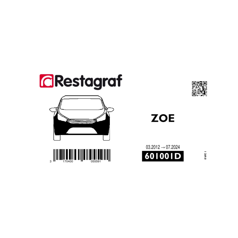 Befestigungssatz für die vordere stoßstange ZOE Alle versionen 03.2012 → 07.2024