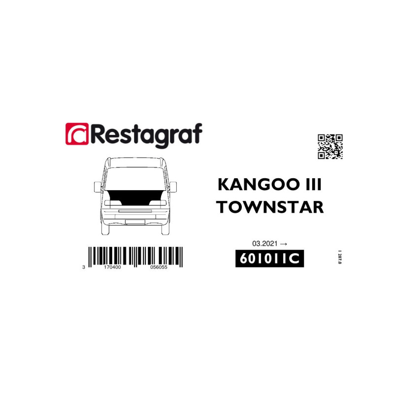 Fasteners kit for bonnet KANGOO III  03.2021 → / TOWNSTAR 01.2022 →