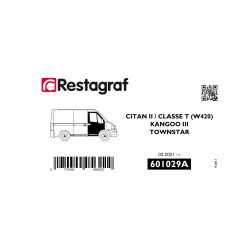 Kit de Fixations pour portes AV KANGOO III 03.2021 → / TOWNSTAR 01.2022 → / CITAN II / CLASSE T (W420) 10.2021 →