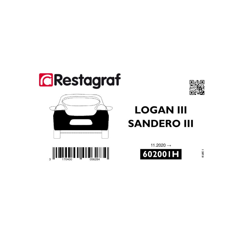 Fasteners kit for rear bumper LOGAN III / SANDERO III 11.2020 →