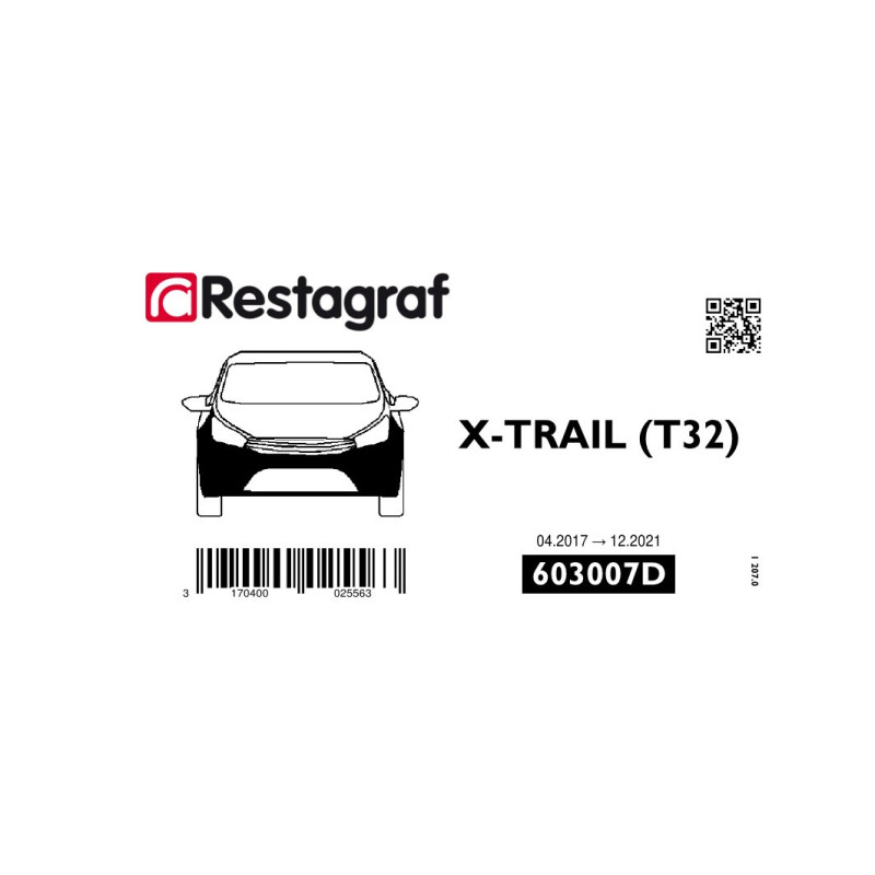 Kit de Fixations pour bouclier AV X-TRAIL (T32) (Phase 2) 04.2017 → 12.2021