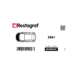 Kit de Fixations pour capot 206+ Toutes versions 01.2009 → 12.2012