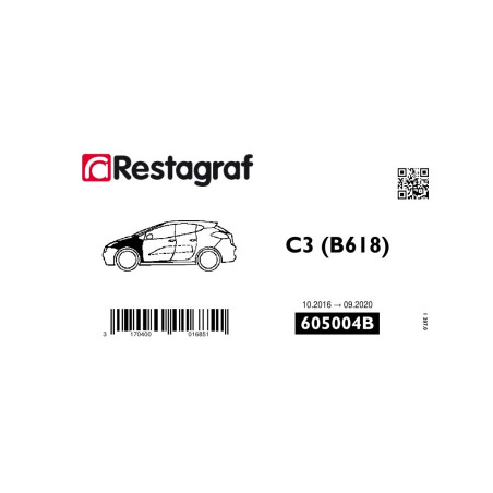 Bevestigingsset voor voorvleugel C3 (B618)(Phase 1) 10.2016 → 09.2020