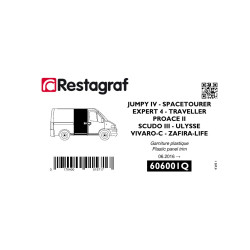 Kit de Fixations pour portes latérales coulissantes EXPERT IV TRAVELLER / JUMPY IV SPACETOURER  Garniture plastique 10. 2016 →