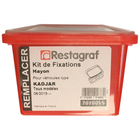 Fasteners Kit for Tailgate KADJAR All models 06.2015 →