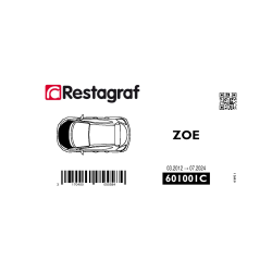 Fasteners kit for bonnet ZOE All versions 03.2012 →  07.2024