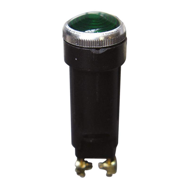 LEUCHTANZEIGE GRÜN Ø 18 mm 12V - 2 W  (MIT LEUCHTMITTEL)