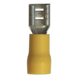 VERSTEVIGDE, VOORGEÏSOLEERDE, PLATTE, VROUWELIJKE KABELSCHOEN 6,35 X 0,8 mm (2,6 → 6 mm²)