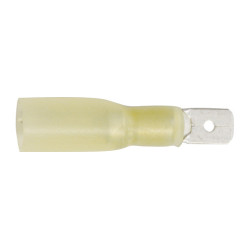 HEAT-SHRINKABLE MALE PRE-INSULATED FLAT TERMINAL 6,35 x 0,8 mm (2,6 → 6 mm²)