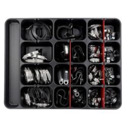 ASSORTMENT TRAY OF HOSE CLAMPS