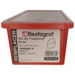 Kit met bevestigingsmateriaal voor Portier TWINGO II Alle modellen 06.2007 → 06.2014