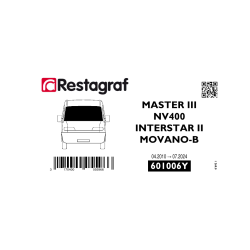 Kit de Fixations pour pare-brise MASTER III / NV400 / MOVANO B 04.2010 →07.2024