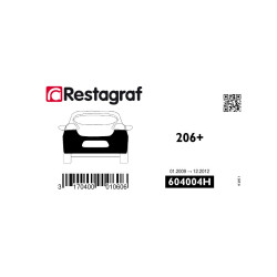 Befestigungssatz für die hintere stoßstange 206+ Alle versionen 01.2009 → 12.2012