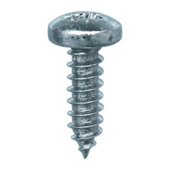 ZELFTAPPENDE SCHROEF MET GEWELFDE CILINDERKOP WIT ZINK Ø 4,8 X 16 mm DIN 7981