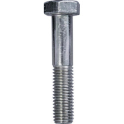 SCHROEF MET ZESKANTKOP H CL8.8 WIT ZINK  M12-1.75 X 60 mm DIN 931 MET GEDEELTELIJKE SCHROEFDRAAD