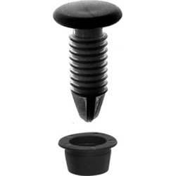 BEVESTIGING VOOR BEKLEDINGSMATERIAAL + PLASTIC TUIT  Ø 8,2 mm PORTIERBEKLEDING