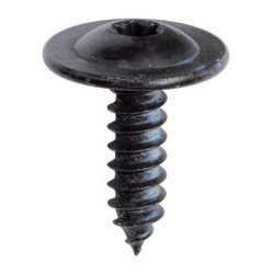 RONDE BREDE PLAATSCHROEF MET ZESKANTKOP ZWART ZINK Ø 4,8 X 16 mm BUMPER EN WIELBEHUIZING / SPATLAP