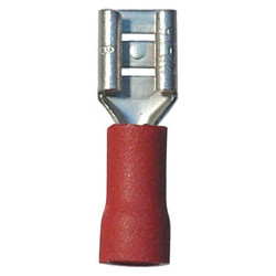SIMPLE CRIMP FEMALE PRE-INSULATED FLAT TERMINAL 4,8 X 0,8 mm (0,3 → 1,5 mm²)