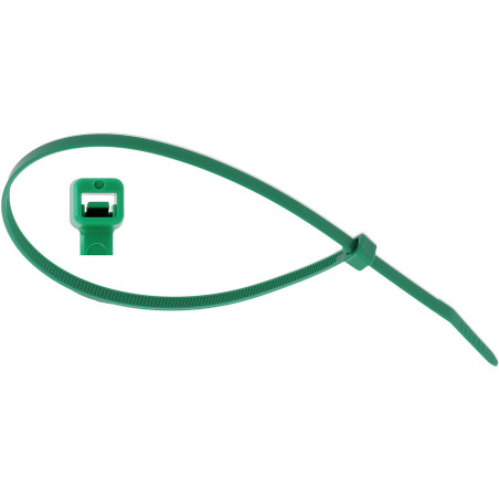 GREEN PLASTIC CABLE TIE 300 X 4,8 mm