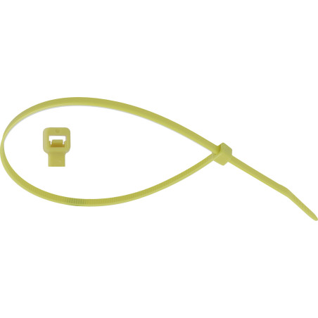 YELLOW PLASTIC CABLE TIE 300 X 4,8 mm