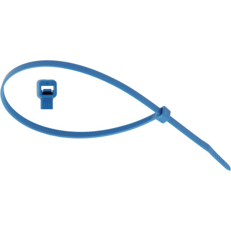 BLUE PLASTIC CABLE TIE 300 X 4,8 mm