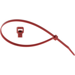 RED PLASTIC CABLE TIE 300 X 4,8 mm