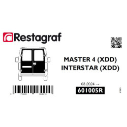 Befestigungssatz für hintertüren MASTER 4 (XDD) 03.2024 → / INTERSTAR (XDD)  03.20124 →