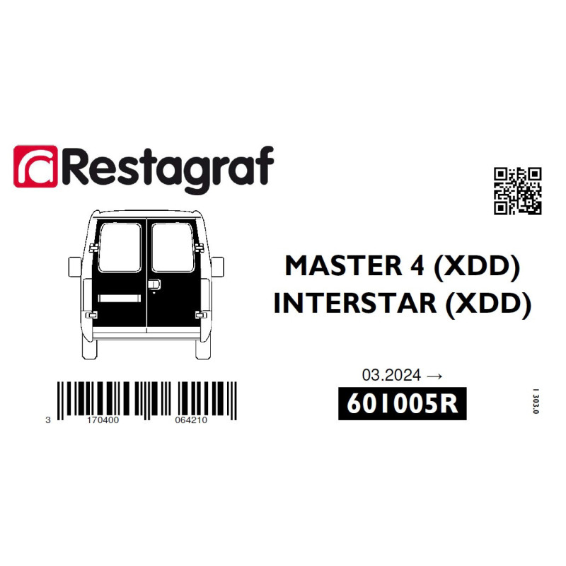 Befestigungssatz für hintertüren MASTER 4 (XDD) 03.2024 → / INTERSTAR (XDD)  03.20124 →