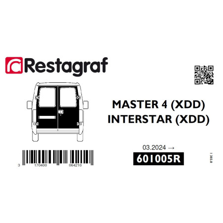Befestigungssatz für hintertüren MASTER 4 (XDD) 03.2024 → / INTERSTAR (XDD)  03.20124 →