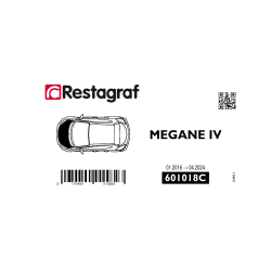 Kit de Fixations pour capot MEGANE IV Toutes versions 01.2016 → 04.2024