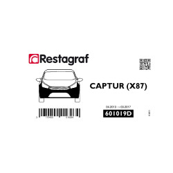 Kit de Fixations pour bouclier AV CAPTUR (Phase 1) 04. 2013 → 03.2017