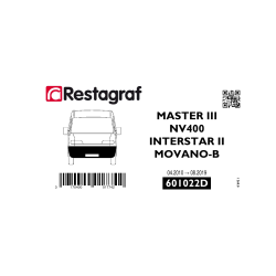 Kit de Fixations pour bouclier AV MASTER III 04.2010 → 09.2019 / NV400 / INTERSTAR II 04.2010 → / MOVANO-B 04.2010 → 08.2019