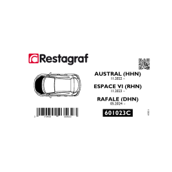 Befestigungssatz für motorhaube AUSTRAL 11.2022 →  / ESPACE VI 11.2023 →