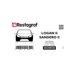 Kit de Fixations pour bouclier AV LOGAN II / LOGAN II MCV / SANDERO II sauf STEPWAY 01.2013 → 10.2020