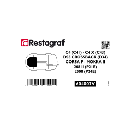 Bevestigingsset voor   motorverkleding (onder) C4 (C41) - C4 X (C43) / CORSA F (P2JO) / DS3 CROSSBACK / 208 (P21E) / 2008 (P24E)