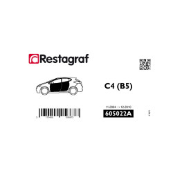 Kit de Fixations pour portes C4 (B5) Toutes versions 11.2004 → 12.2010