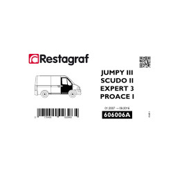 Fasteners kit for front doors EXPERT 3 / JUMPY III / SCUDO II / PROACE I 01.2007 → 09.2016