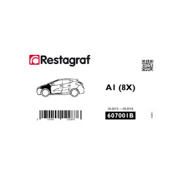 Kit de Fixations pour aile AV A1 (8X) Toutes versions 05.2010 → 09.2018