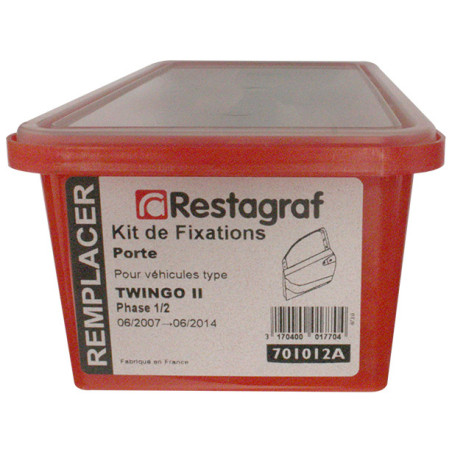 Fasteners Kit for Door TWINGO II All models 06.2007 → 06.2014