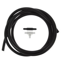 ASSORTMENT OF BLACK RUBBER WINDSCREEN WASHER PIPE Ø 3,5 mm1,80 M LENGHT WITH FITTINGS
