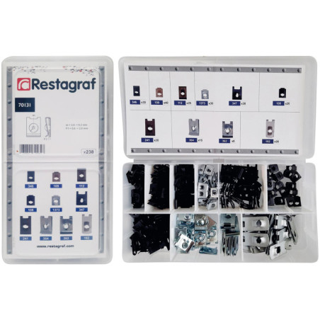 MINI-COFFRET D'ASSORTIMENT DE CLIP-ÉCROUS À PINCER