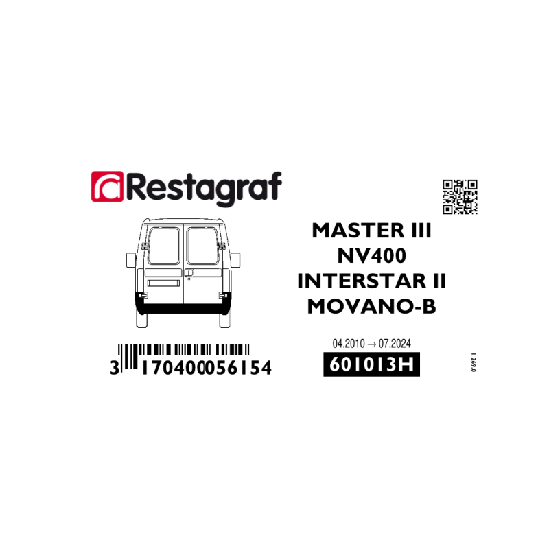 Kit de Fixations pour bouclier AR MASTER III 04.2010 → / NV400 / INTERSTAR II 04.2010 → / MOVANO-B 04.2010 → 07.2024